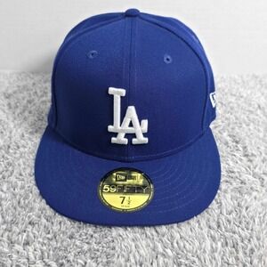 New Era 59FIFTY Los Angeles Dodgers 2020 World Series 7 1/2 Fitted Hat Cap Blue